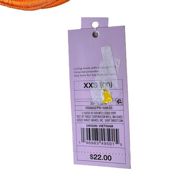 NEW Wild Fable Ribbed Underwire Orange Bikini Top XXS - Picture 5 of 6